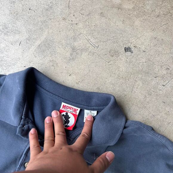 Mickey Inc. 1990s Polo Mens size XL NAVY rare - Picture 2 of 2